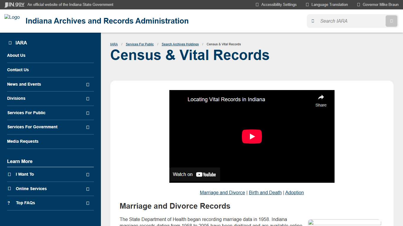 IARA: Census & Vital Records